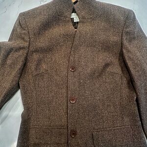 Casual Corner Classic Brown Wool-Blend Blazer – Brand New with Tags Size 2